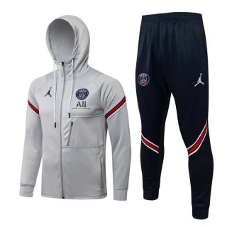 Giacca Cappuccio Paris Saint Germain 2022 Grigio Giacca Cappuccio Paris Saint Germain 2022 Grigio