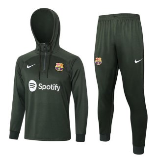 Felpa Cappuccio Barcellona 2024 Verde Felpa Cappuccio Barcellona 2024 Verde