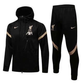 Giacca Cappuccio Liverpool 2022 Nero Oro Giacca Cappuccio Liverpool 2022 Nero Oro