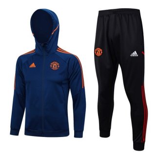 Felpa Cappuccio Manchester United 2024 Blu Felpa Cappuccio Manchester United 2024 Blu