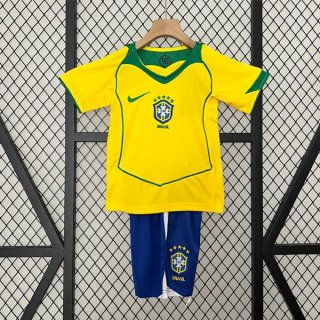 Maglia Brasile Home Bambino Retro 2004 Maglia Brasile Home Bambino Retro 2004