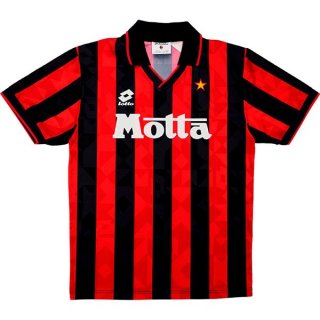 Thailandia Maglia AC Milan Home Retro 1993 1994 Nero Rosso Thailandia Maglia AC Milan Home Retro 1993 1994 Nero Rosso