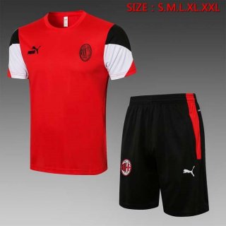 Maglia Formazione AC Milan Set Completo 2022 Rosso Nero Maglia Formazione AC Milan Set Completo 2022 Rosso Nero