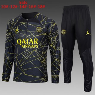 Bambino Felpa PSG 2024 Nero Giallo Bambino Felpa PSG 2024 Nero Giallo