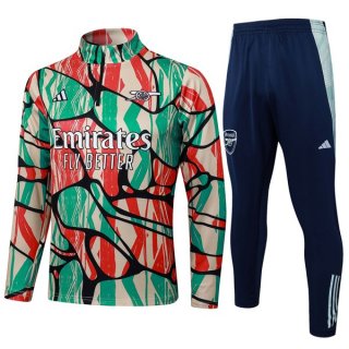Felpa Allenamento Arsenal 2025/26 Verde Rosso Felpa Allenamento Arsenal 2025/26 Verde Rosso