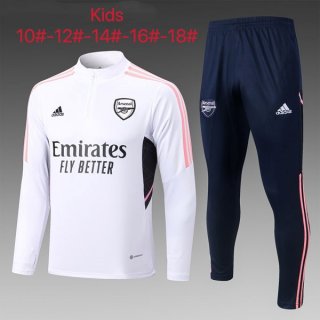 Bambino Felpa Allenamento Arsenal 2023 Bianco Blu Bambino Felpa Allenamento Arsenal 2023 Bianco Blu
