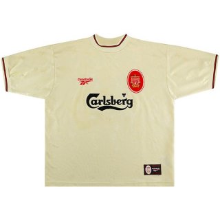 Thailandia Maglia Liverpool Away Retro 1996 1997 Bianco Thailandia Maglia Liverpool Away Retro 1996 1997 Bianco