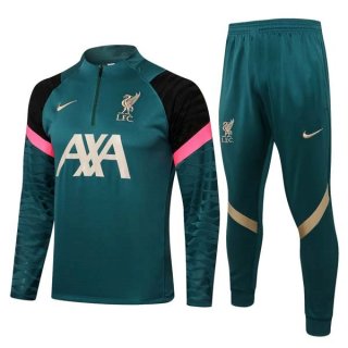 Felpa Allenamento Liverpool 2022 Verde Nero Felpa Allenamento Liverpool 2022 Verde Nero