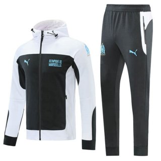 Giacca Cappuccio Marsiglia 2021/22 Bianco Nero Giacca Cappuccio Marsiglia 2021/22 Bianco Nero