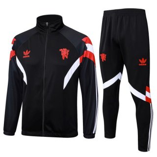 Giacca Manchester United 2024/25 Nero Bianco 2 Giacca Manchester United 2024/25 Nero Bianco 2