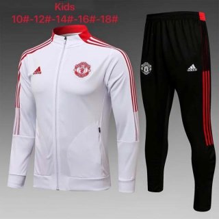 Bambino Giacca Manchester United 2022 Bianco Nero Bambino Giacca Manchester United 2022 Bianco Nero