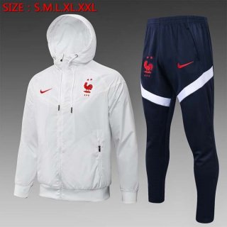 Giacca a vento Francia Set Completo 2022 Bianco Blu Giacca a vento Francia Set Completo 2022 Bianco Blu