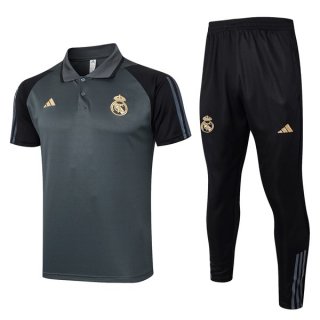 Polo Real Madrid Set Completo 2024/25 Grigio Polo Real Madrid Set Completo 2024/25 Grigio