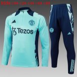 Bambino Felpa Allenamento Manchester United 2025/26 Blu