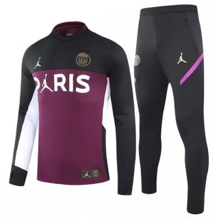 Giacca PSG 2021/22 Borgogna Nero Giacca PSG 2021/22 Borgogna Nero