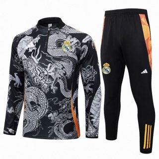 Felpa Allenamento Real Madrid 24/25 Nero Grigio 5 Felpa Allenamento Real Madrid 24/25 Nero Grigio 5