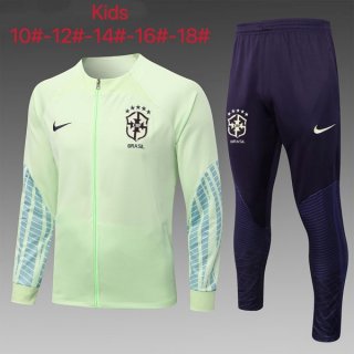 Bambino Giacca Brasile 2022/23 Verde Porpora Bambino Giacca Brasile 2022/23 Verde Porpora
