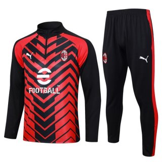 Felpa AC Milan 2024 Rosso Nero Felpa AC Milan 2024 Rosso Nero