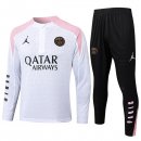 Felpa Allenamento PSG 2024/25 Bianco Rosa