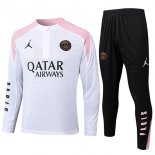 Felpa Allenamento PSG 2024/25 Bianco Rosa
