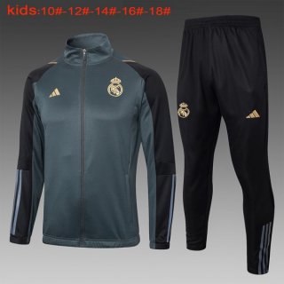 Bambino Giacca Real Madrid 2024/25 Grigio Bambino Giacca Real Madrid 2024/25 Grigio