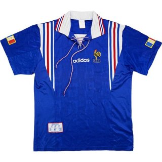 Thailandia Maglia Francia Home Retro 1996 Blu Thailandia Maglia Francia Home Retro 1996 Blu