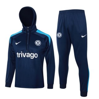 Felpa Cappuccio Chelsea 2024/25 Blu Felpa Cappuccio Chelsea 2024/25 Blu
