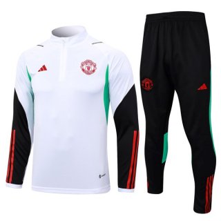 Felpa Manchester United 2024 Bianco Rosso Felpa Manchester United 2024 Bianco Rosso