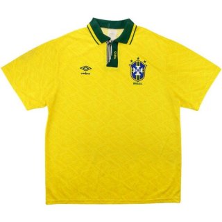 Thailandia Maglia Brasile Home Retro 1991 1993 Giallo