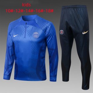 Bambino Felpa Allenamento PSG 2023 Blu 3 Bambino Felpa Allenamento PSG 2023 Blu 3