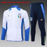 Bambino Giacca Italia 24/25 Bianco Blu 3