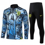 Felpa Allenamento Brasile 2024/25 Blu