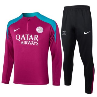 Felpa Allenamento PSG 24/25 Porpora Rosso 3 Felpa Allenamento PSG 24/25 Porpora Rosso 3