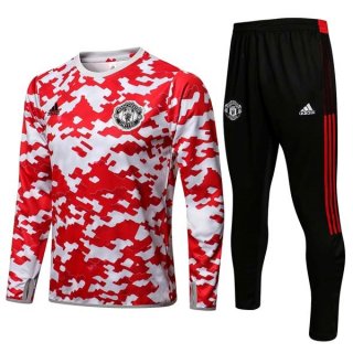 Felpa Allenamento Manchester United 2022 Rosso Nero Felpa Allenamento Manchester United 2022 Rosso Nero