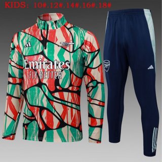 Bambino Felpa Allenamento Arsenal 2025/26 Verde Rosso Bambino Felpa Allenamento Arsenal 2025/26 Verde Rosso