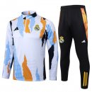 Felpa Allenamento Real Madrid 2025/26 Bianco Arancione