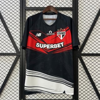Thailandia Maglia Sao Paulo Pre-Match 2025/26 Nero Rosso