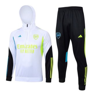 Felpa Cappuccio Arsenal 2024 Bianco 2 Felpa Cappuccio Arsenal 2024 Bianco 2