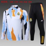 Bambino Felpa Allenamento Real Madrid 2025/26 Blu Bianco
