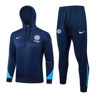 Felpa Cappuccio Chelsea 24/25 Blu 3 Felpa Cappuccio Chelsea 24/25 Blu 3