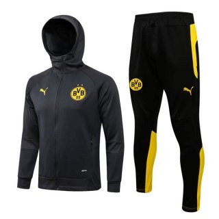 Giacca Cappuccio Borussia Dortmund 2022/23 Grigio Giacca Cappuccio Borussia Dortmund 2022/23 Grigio