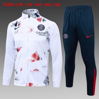 Bambino Giacca PSG 24/25 Bianco Rosso 3 Bambino Giacca PSG 24/25 Bianco Rosso 3