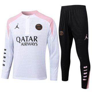 Felpa Allenamento PSG 2024/25 Bianco Rosa Felpa Allenamento PSG 2024/25 Bianco Rosa