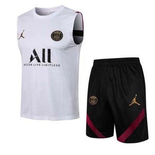 Maglia Paris Saint Germain Senza Maniche Set Completo 2022 Nero Bianco Maglia Paris Saint Germain Senza Maniche Set Completo 2022 Nero Bianco