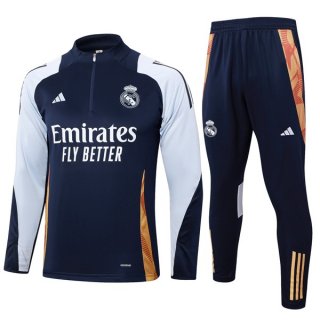 Felpa Allenamento Real Madrid 24/25 Blu 5 Felpa Allenamento Real Madrid 24/25 Blu 5