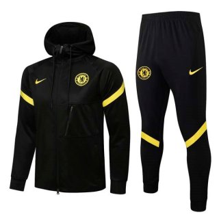 Giacca Cappuccio Chelsea 2022 Nero Giallo Giacca Cappuccio Chelsea 2022 Nero Giallo