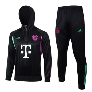 Felpa Cappuccio Bayern Monaco 2024 Nero 2 Felpa Cappuccio Bayern Monaco 2024 Nero 2