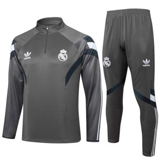 Felpa Allenamento Real Madrid 2024/25 Grigio 2 Felpa Allenamento Real Madrid 2024/25 Grigio 2