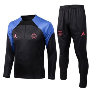 Felpa Allenamento PSG 2023 Nero Blu Felpa Allenamento PSG 2023 Nero Blu