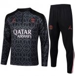 Felpa Allenamento PSG 2024/25 Nero Grigio